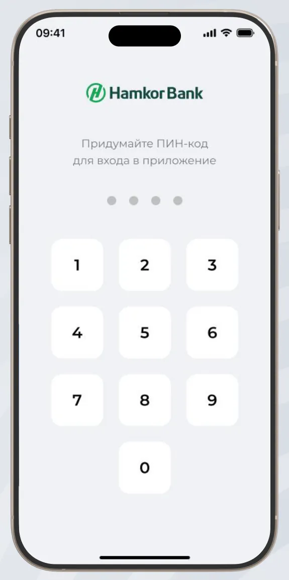 Ilovaga kirish uchun PIN-kod yarating